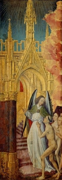 Fine Art Print of The Good being led to Heaven, detail from The Last Judgement, c. 1451 by Rogier van der Weyden