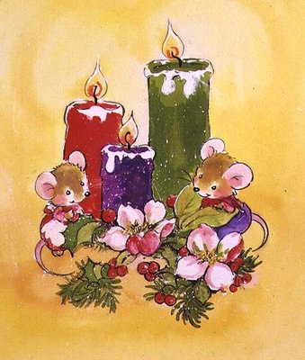 Mice with Candles by Diane Matthes - print