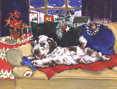 A Bone for Christmas by Diane Matthes - print