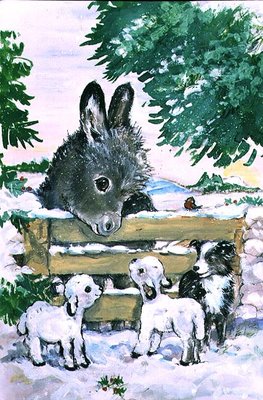 Farmyard Friends, 1996 (w/c) by Diane Matthes - print