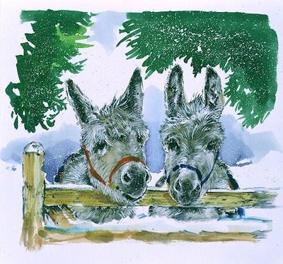 Friends in the Field, 1996 (w/c) by Diane Matthes - print