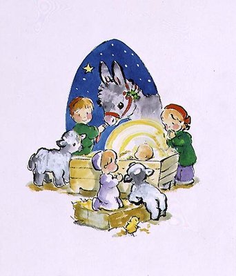 A Christmas Prayer, 1996 (w/c) by Diane Matthes - print