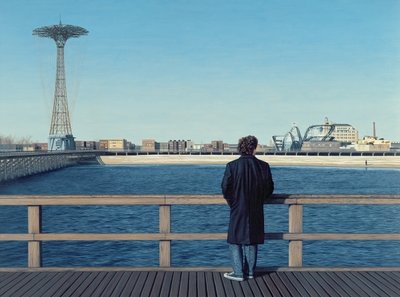 Coney Island, Self Portrait, 1989 (oil on panel) by Max Ferguson - print