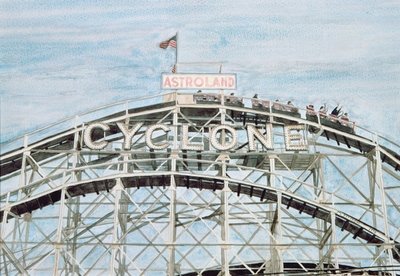 Cyclone, 1990 (w/c on paper) by Max Ferguson - print