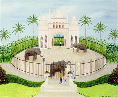 The Elephant House, 1984 by Mark Baring - print