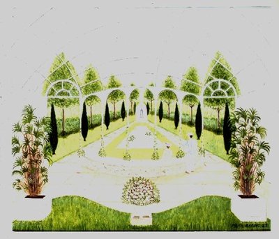 View from the Glasshouse, 1983 by Mark Baring - print
