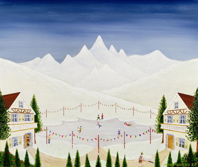 Skating in St.Moritz by Mark Baring - print