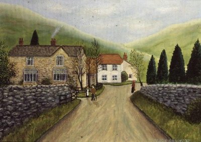 A Country Lane with Stone Walls, 1987 by Mark Baring - print