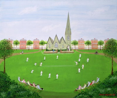 Cricket on Blackheath, 1993 by Mark Baring - print