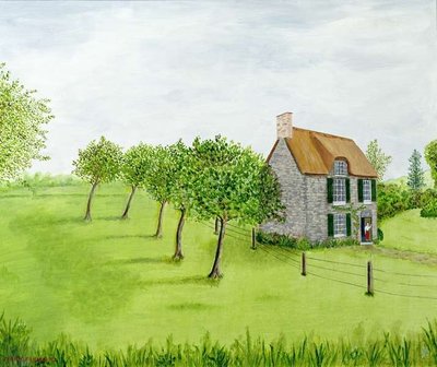 The Middle of Nowhere, 1993 (oil on board) by Mark Baring - print