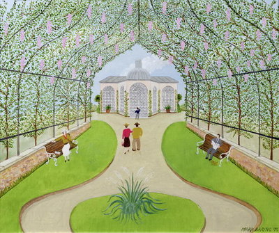Lilac Arbour (oil on board) by Mark Baring - print