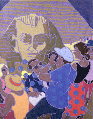 Fine Art Print of Recording the Sphinx, 1995 by Michael Buhler