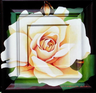 The Rose, 2002 (oil on canvas) by Myung-Bo Sim - print