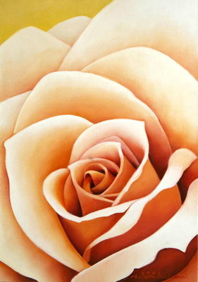 The Rose, 2003 (oil on canvas) by Myung-Bo Sim - print