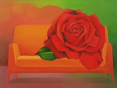 The Rose, 2004 (oil on canvas) by Myung-Bo Sim - print