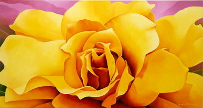 The Golden Rose, 2004 (oil on canvas) by Myung-Bo Sim - print