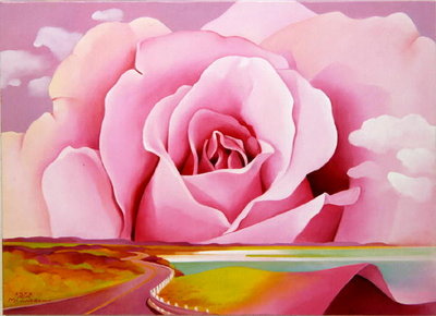 The Rose, 2003 (oil on canvas) by Myung-Bo Sim - print
