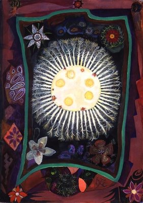 Homage to Echincactus, 1999 (w/c on paper) by Michael Chase - print