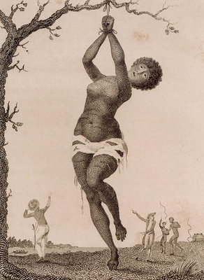 Fine Art Print of Flagellation of a Female Samboe Slave, engraved by William Blake by John Gabriel Stedman