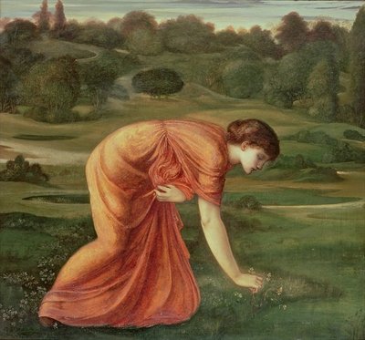 Fine Art Print of The March Marigold, c.1870 by Sir Edward Burne-Jones