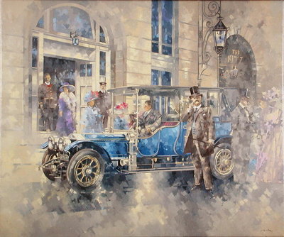 Outside the Ritz (oil on canvas) by Peter Miller - print