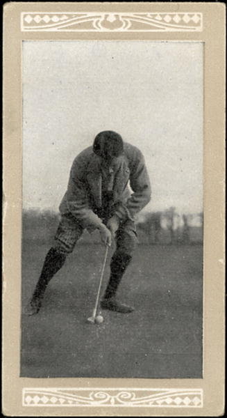 Fine Art Print of H.H. Hilton, Putting, no.50 from a series of 'Marsuma's Cigarettes' cards by English School