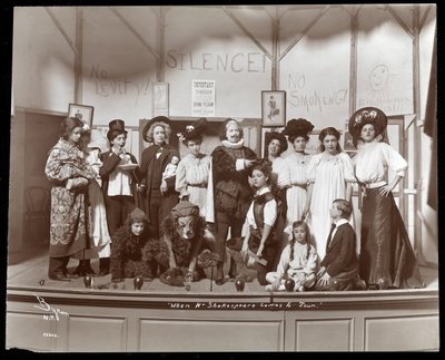 Fine Art Print of The cast from an amateur production of a play titled "When Mr. Shakespeare Comes to Town" presented at Barnard College, New York by Byron Company