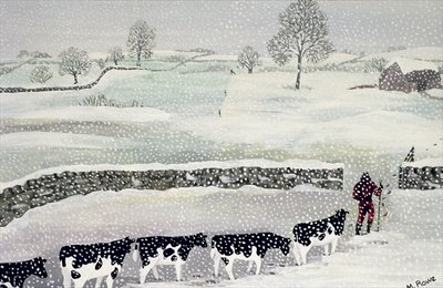 Fine Art Print of Cotswold: Winter Scene by Maggie Rowe