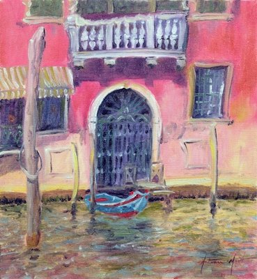 Venetian Balcony, 2000 (oil on canvas) by Antonia Myatt - print