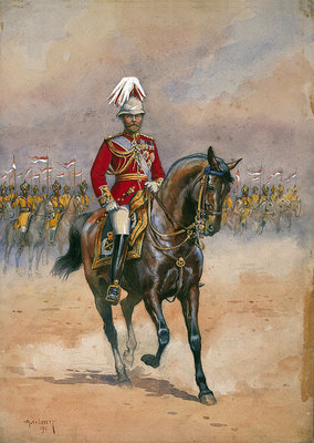 Fine Art Print of His Majesty the King Emperor, 1910, illustration for 'Armies of India' by Major G.F. MacMunn, pub. 1911 by Alfred Crowdy Lovett