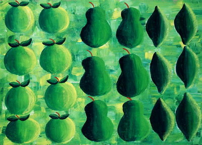 Fine Art Print of Apples, Pears and Limes, 2004 by Julie Nicholls