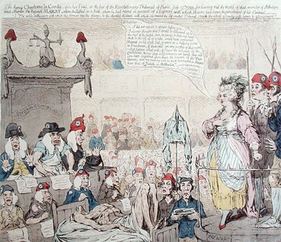 Fine Art Print of The heroic Charlotte la Corde by James Gillray