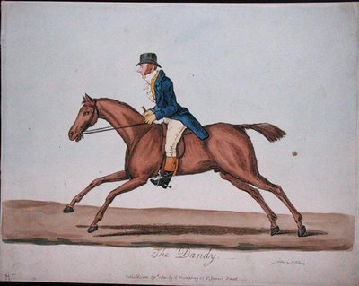 Fine Art Print of The Dandy, published by Hannah Humphrey in 1810 by James Gillray