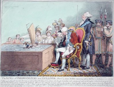 Fine Art Print of The King of Brobdingnag and Gulliver by James Gillray
