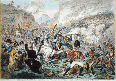 Fine Art Print of Spanish-Patriots Attacking the French-Banditti, published by Hannah Humphrey in 1808 by James Gillray