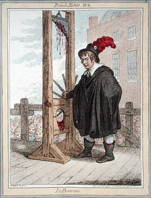 Fine Art Print of Le Boureau, plate 6 from 'French Habits' published by Hannah Humphrey in 1798 by James Gillray