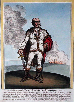 Fine Art Print of Field-Marshall Count Suwarrow-Rominiskoy by James Gillray