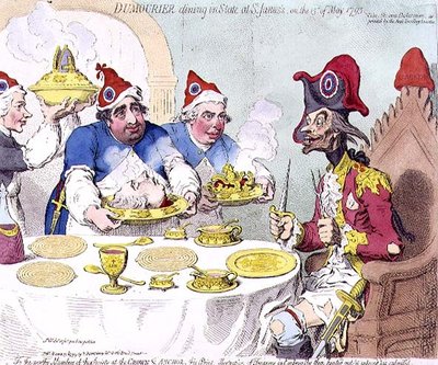 Fine Art Print of "Dumourier dining in State at St. James's on the 15th May 1793", pub. by Hannah Humphrey, 1793 by James Gillray