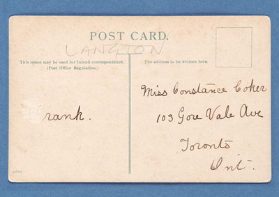 Fine Art Print of Reverse side of 'Well Placed' postcard by English School