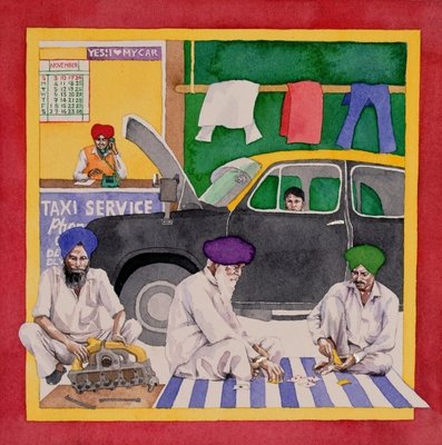Fine Art Print of Taxi Stand, 1998 by Olivia Fraser