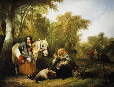 Fine Art Print of Gypsy Encampment by William Snr. Shayer