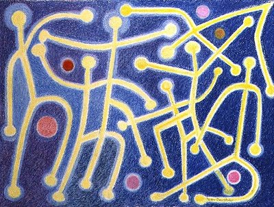 The Dance, 1985 (oil pastel on paper) by Peter Davidson - print