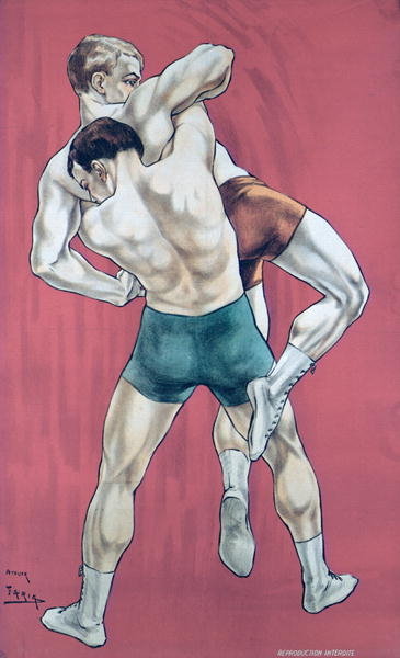 Fine Art Print of Wrestling by Candido Aragonez de Faria