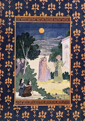 Fine Art Print of Moon of Beauty, illustration for 'The Arabian Nights', 1895 by French School