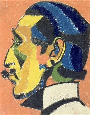 Fine Art Print of Portrait of Horace Brodsky by Henri Gaudier-Brzeska