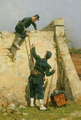 Fine Art Print of A Quick Escape by Etienne Prosper Berne-Bellecour