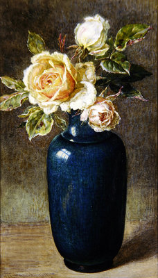 Fine Art Print of Vase of Roses by Helen Cordelia Coleman Angell