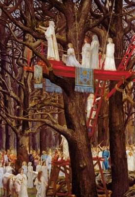 Fine Art Print of Druids Cutting the Mistletoe on the Sixth Day of the Moon by Henri-Paul Motte