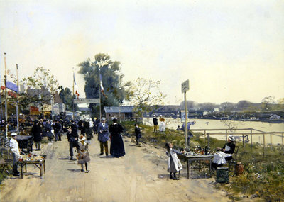 Fine Art Print of A Village fete by Luigi Loir