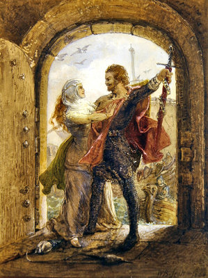 Fine Art Print of The Sea King's Wooing, 1858 by William Bell Scott